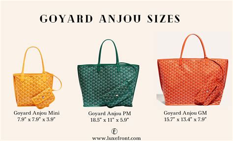 goyard tote sizes and prices|goyard tote bag with zipper.